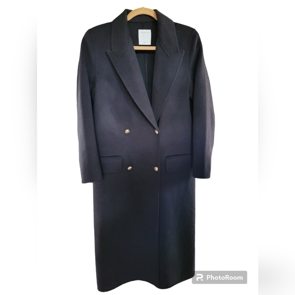 Sandro Mystree Double breasted Coat NWT 34 us size 2 - Picture 1 of 10